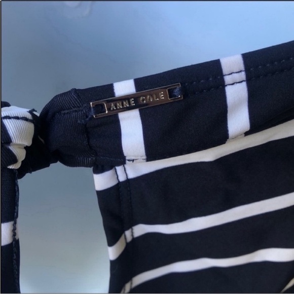 Anne Cole Stripped Swim Top Blue & White 
Size 12 - Picture 6 of 9